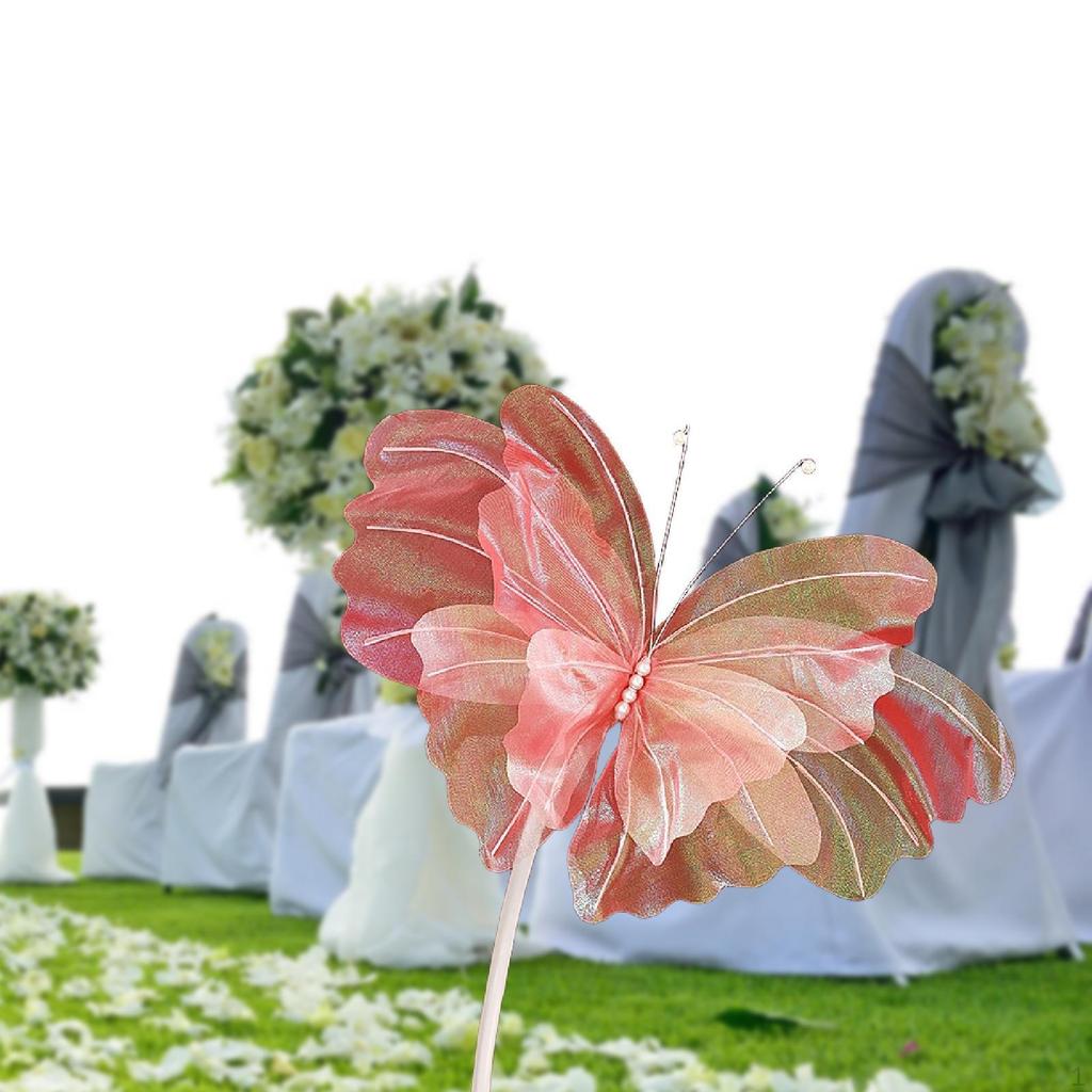 Artificial Butterfly Decoration Wedding Decor Photo Prop Marriage Ornament for Outdoor Indoor