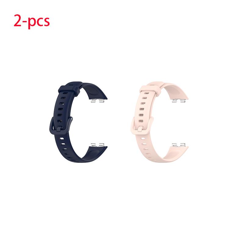 2 шт. Силиконовый ремешок для Huawei Band 8 Регулируемый спортивный ремешок для браслета Huawei 9 Ремешок для умных часов Стильный сменный ремешок