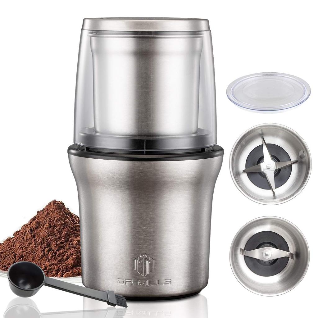 DR MILLS DM-7412M Electric Dry Spice & Coffee Grinder, Grinder & Chopper, Removable Cup, Do Not Wash, Both Blade and Cup Made of SUS304 Stainless