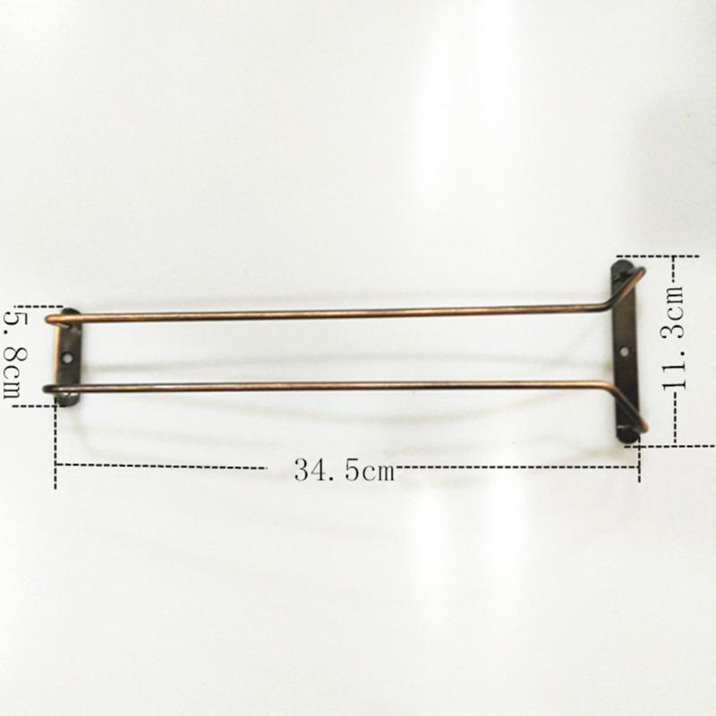 Железное покрытие, бронзовое настенное крепление, бокалы, подвесная полка для бокалов для вина, держатель