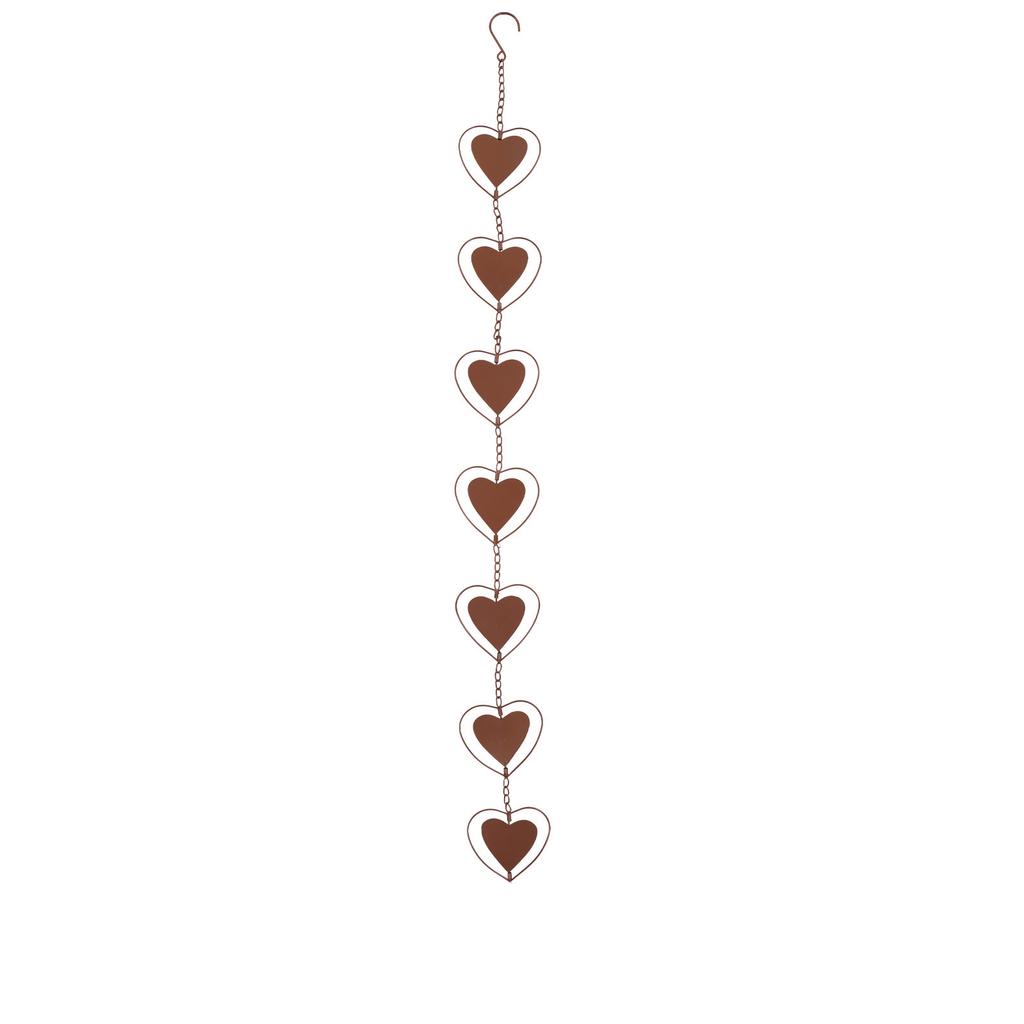 Heart Wind Chimes Good Corrosion Resistance Hanging Wind Chimes with S Hook for Home Garden