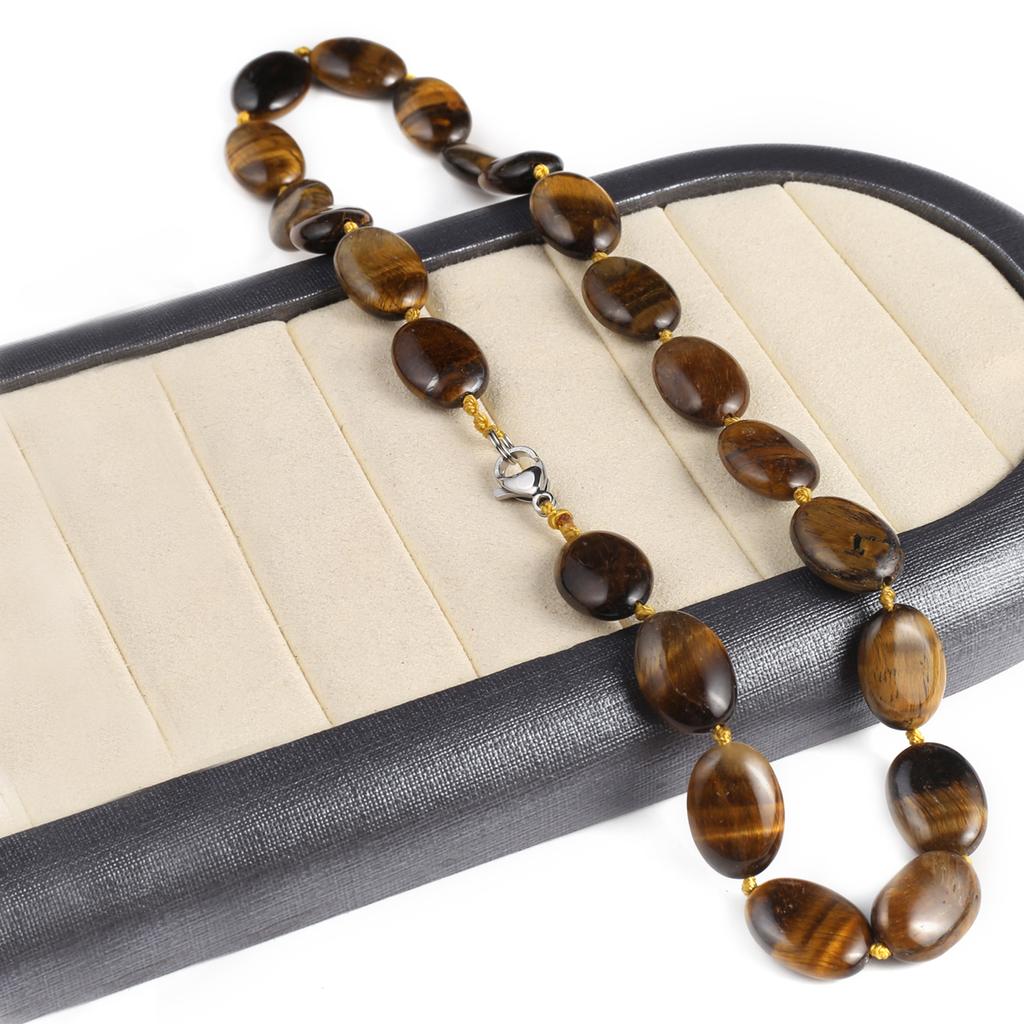 Женское ожерелье из натурального камня, ожерелье с тигровыми глазами, нерегулярные бусины, подвески для подарка на день рождения, длина 45 см