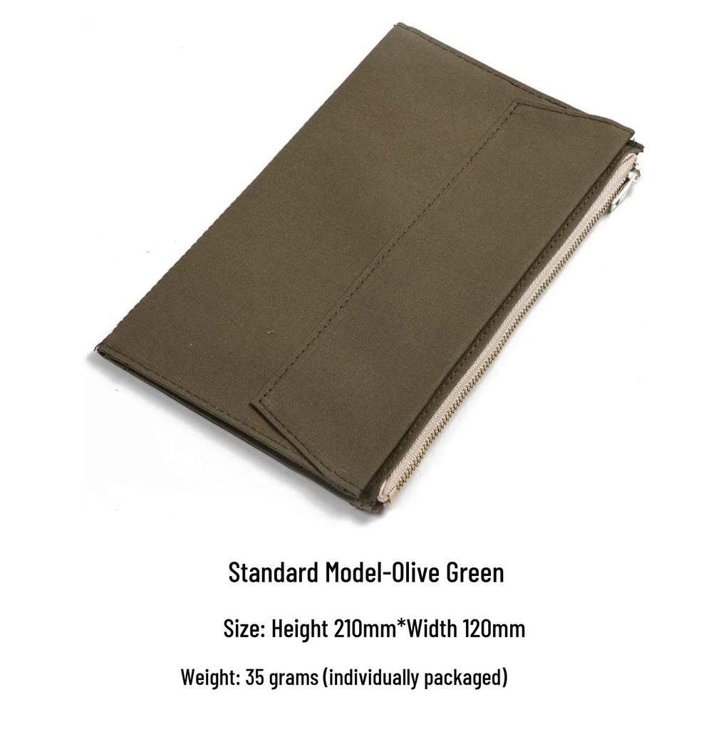 Оригинальный блокнот путешественника с бумажным тканевым карманом на молнии