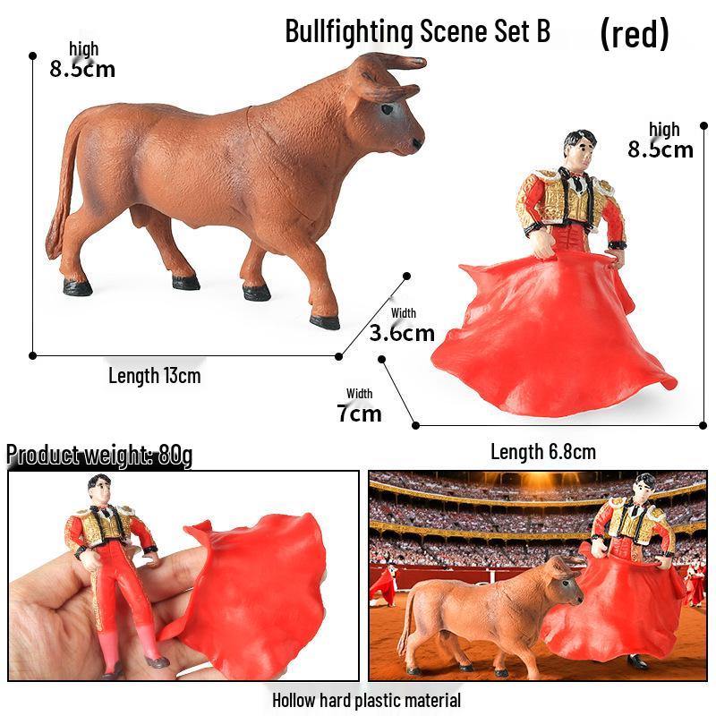 Cognitive Animal Model Toy: Dairy Cow, Buffalo, Yellow Cattle, Rhinoceros, Simmental Bull