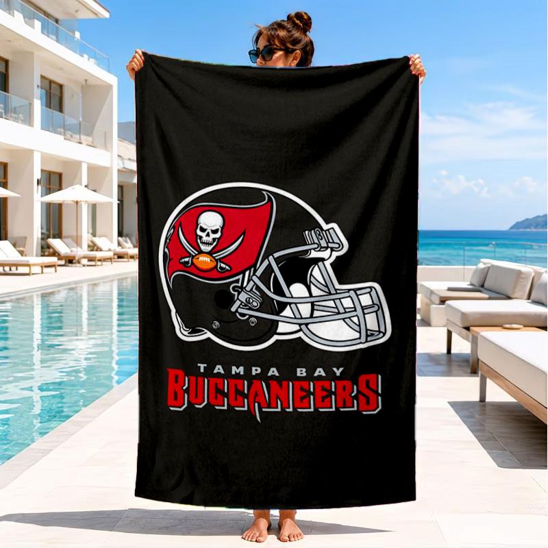 Tampa Bay Buccaneers Logo Beach Towel, Quick-drying, Easy to Care for, Suitable for Both Fitness and Beach Vacations,Sports Essential