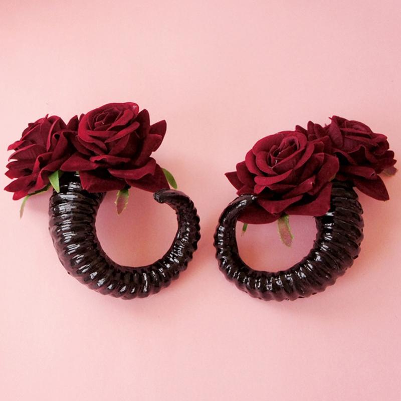 Заколки для волос с рогом дьявола, косплей, заколка с овечьими рогами, украшение для Хэллоуина