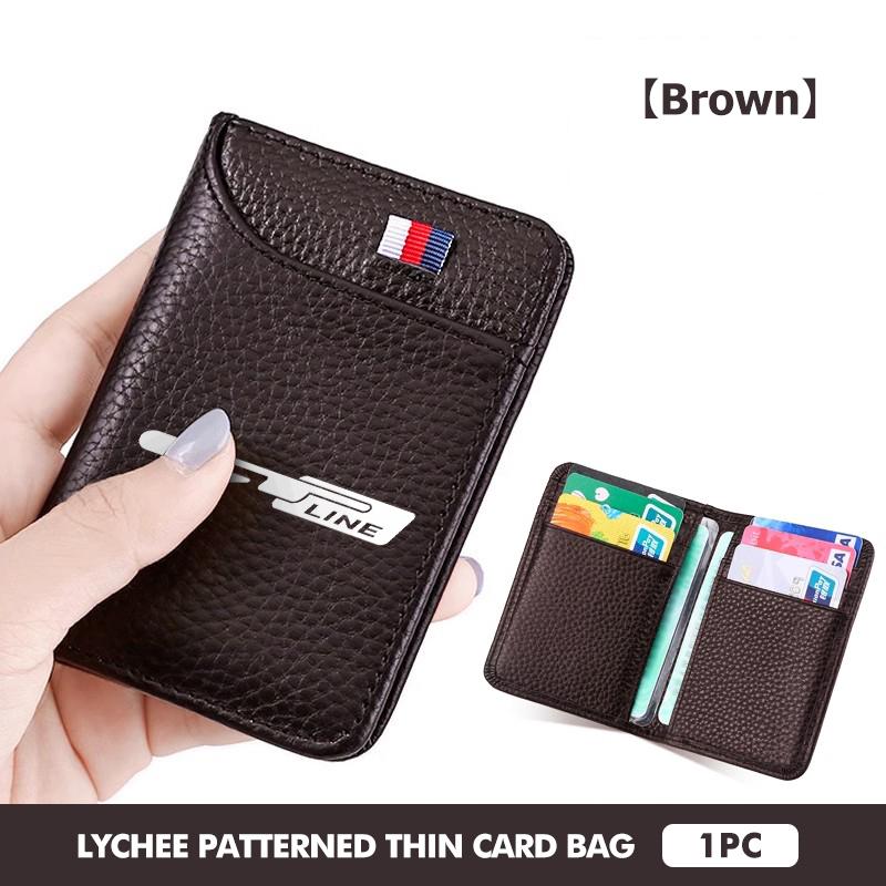 Portable Wallet PU Leather Credit Card Wallet Purse Card Holder For KIA Rio K5 K2 Sportage Ceed Sorento Picanto Stinger Soul wvkzl55