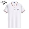 Лето 2025 г. Новая повседневная спортивная рубашка поло с вышитым воротником, отводящая пот и влагу, быстросохнущая рубашка поло
