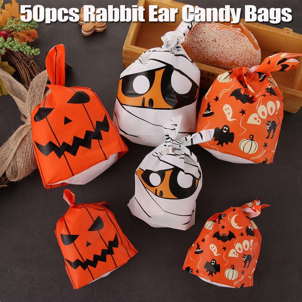 Bat Pumpkin Party Supplies Halloween Decoration Halloween Candy Bags Baking Packaging Cookie Bag