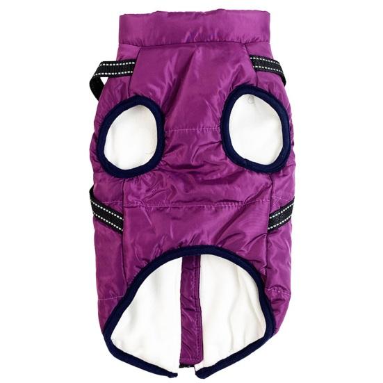 Зимнее пальто для собак, ветрозащитная куртка для собак, теплая термоодежда для домашних животных со шлейкой, одежда для прогулок с собакой в холодную погоду