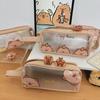 With Handle Pen Bag Capybara Stationery Storage Pouch Stationery Organizer Student Gift