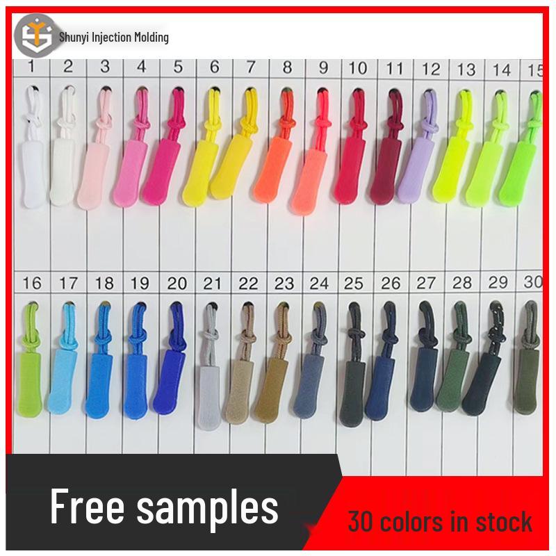 Colored TPU Caterpillar Zipper Pull Cord Accessory