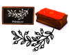 Printtoo Floral Branch Design Rectangular Wooden Rubber Stamp Block