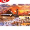 Алмазная мозаика Закат Рукоделие Стразы Картина 5D Алмазная вышивка Распродажа Пейзаж Дом Мозаичное искусство Домашний декор