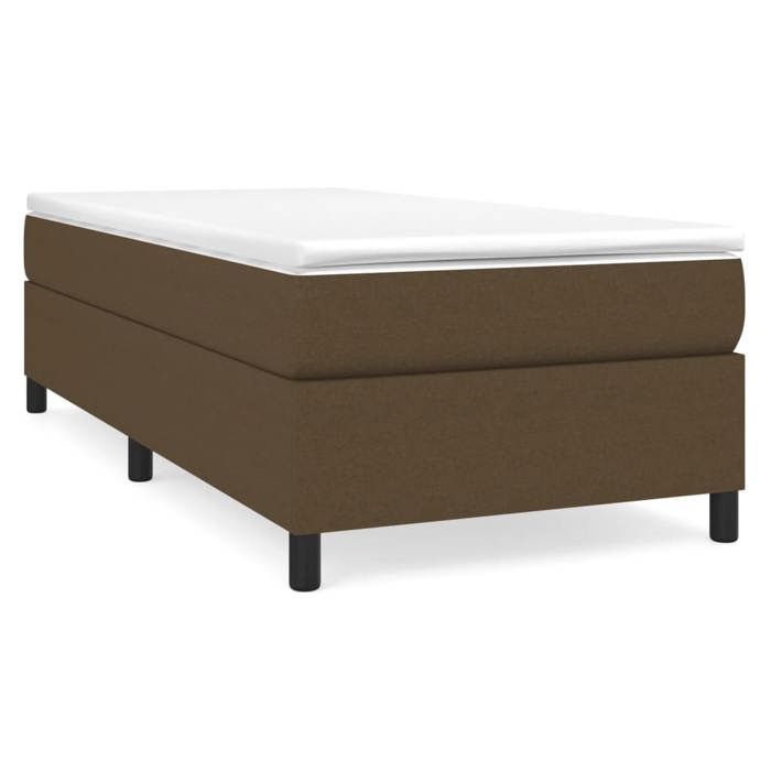 Maison Exclusive - Sommier à lattes de lit avec matelas Marron foncé 90x190 cm