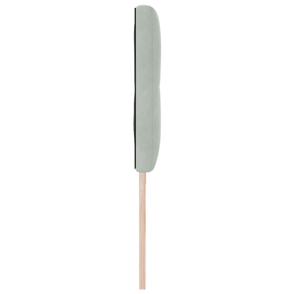 Headboard Light Grey 200 cm Velvet