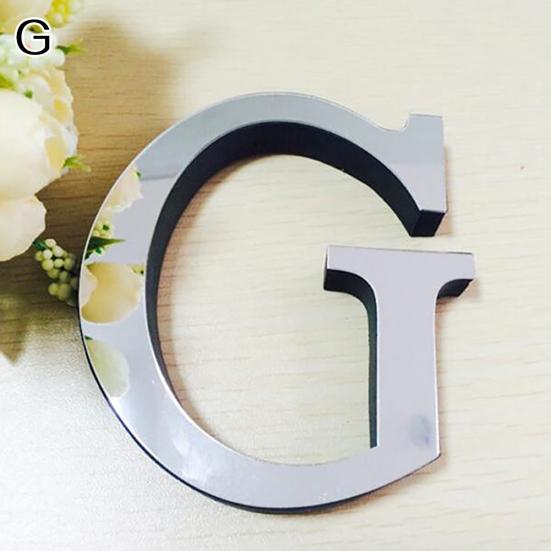 Popular Wedding English Love Letters Home Decor 3D Mirror Wall Stickers Alphabet