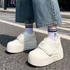 Вельветовые туфли на липучке женские осенне-зимние новые на толстой подошве туфли-маффины из хлопка, теплые пушистые туфли, повседневные кеды