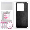 apgo Protective Skin Sticker for the Back Compatible with Vivo IQOO Neo7 SE, Wrap Film, Foil, Vinyl - Pattern Black Leather