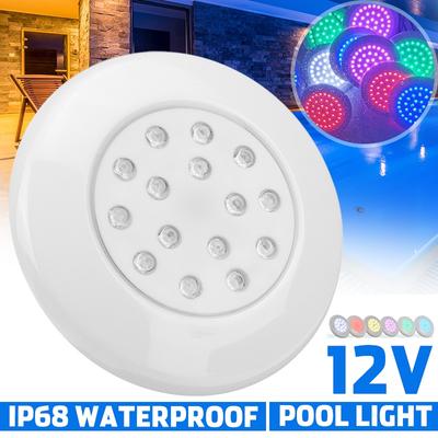 Водонепроницаемый IP68 Светодиодный подводный ночной светильник 15 светодиодов RGB Многоцветный Погружной для аквариума пруда бассейна свадебной вечеринки 7 Вт