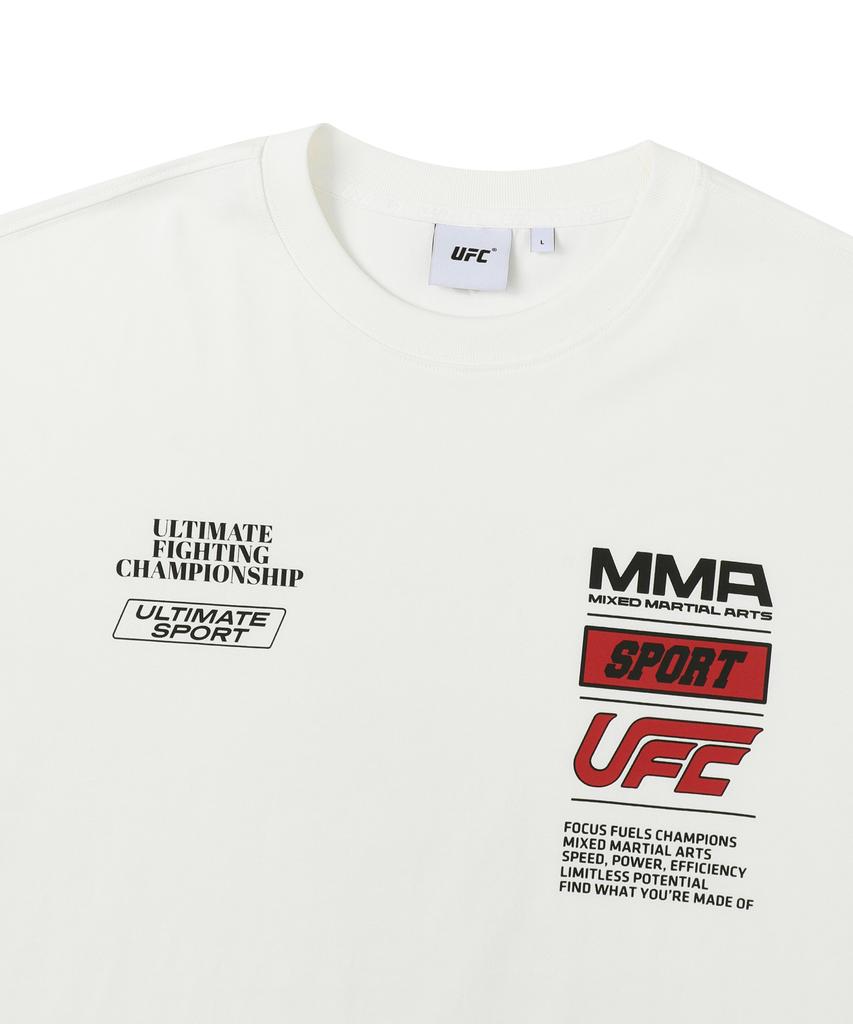 UFC SPORT Ufc Спон Повседневная свободная футболка с коротким рукавом Белая U2Ssx2306Wh
