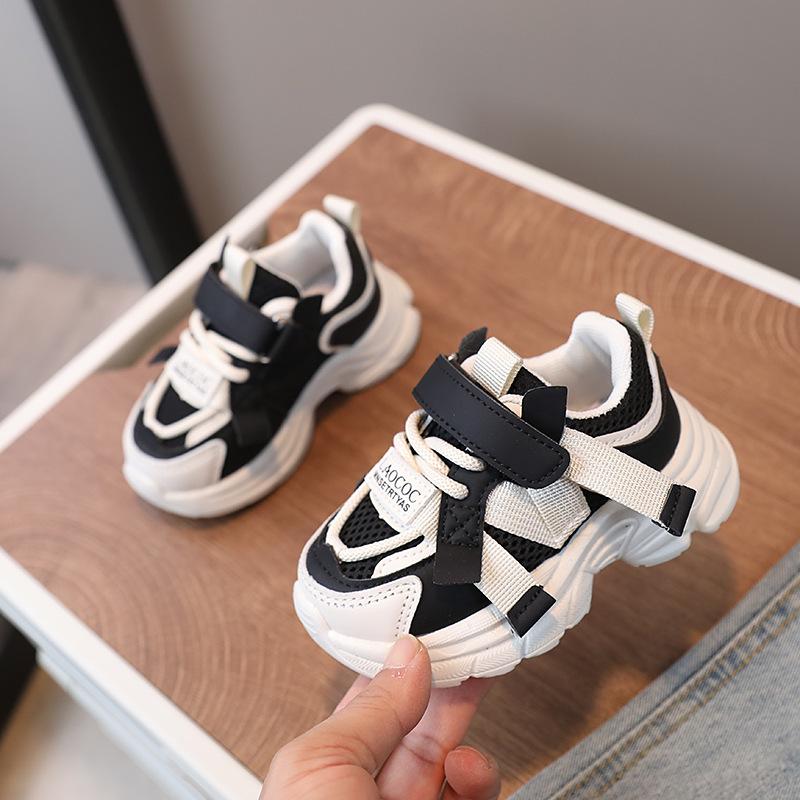 Детские туфли Daddy Shoes Весна Новые повседневные сетчатые туфли для мальчиков и девочек Дышащие кроссовки для маленьких мальчиков