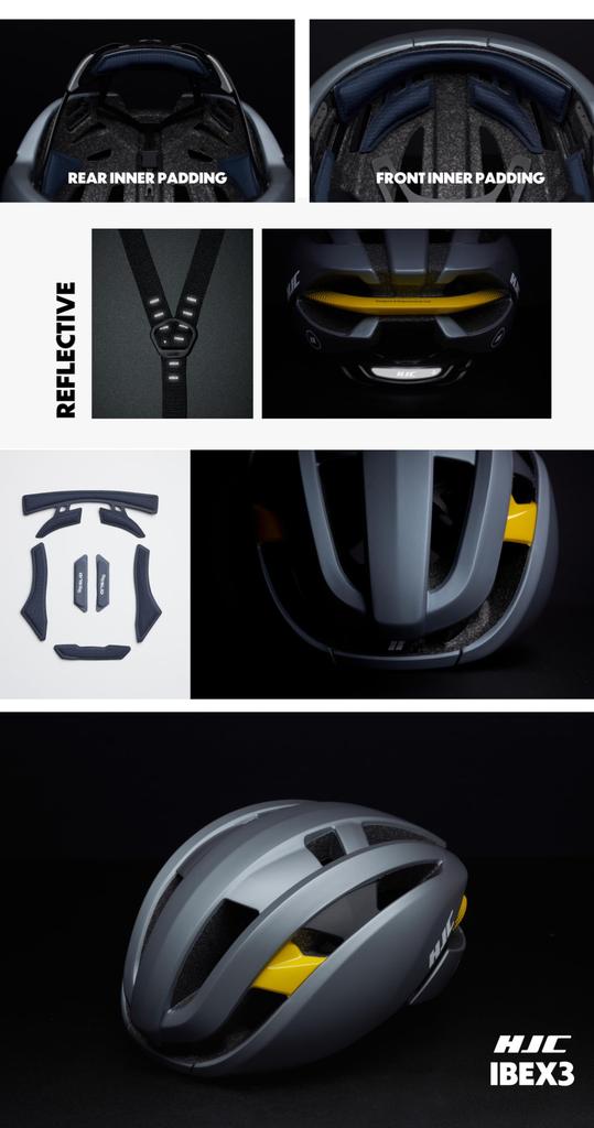 Модель HJC IBEX3 для шоссейных велосипедов и максимальной производительности и сниженного воздушного потока для гонок СЕРЫЙ L Шлем, высшего класса [Сертифицирован JCF] [Безопасность Охлаждение],
