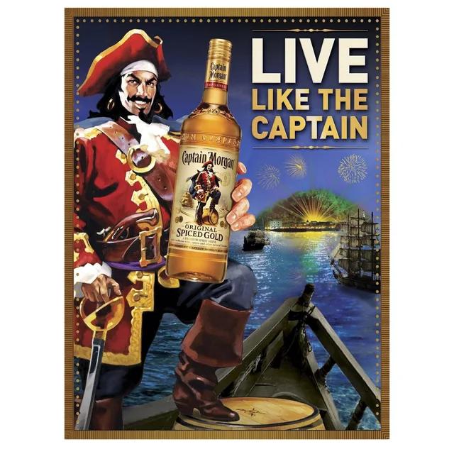 Винтажная металлическая жестяная табличка Captain Morgan Ретро настенный декор для бара, мужской пещеры, гаража Железный постер, табличка xсм