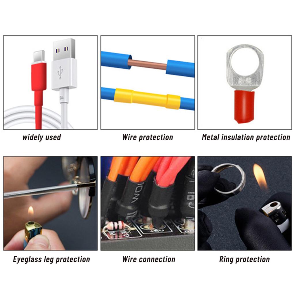 328 Pieces Electric Insulation Heat-Shrink Tube Wire Shrink Wraps Assortment Kit Eco-Friendly Material Easy to Use