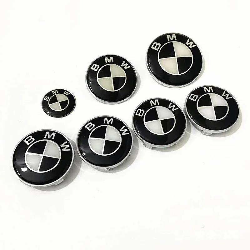 BMW 7Pcs Badge Logo 3D Wheel Center Cap Set Fit E36 E46 E53 E90 E60 E93 E87 G01 G20 X3 X5 X6 X7 F30 F20 Auto Accessories