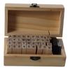 Brown Wooden Stamps Wood Alphabet Stamps Scrapbooking Supplies Stamps for DIY