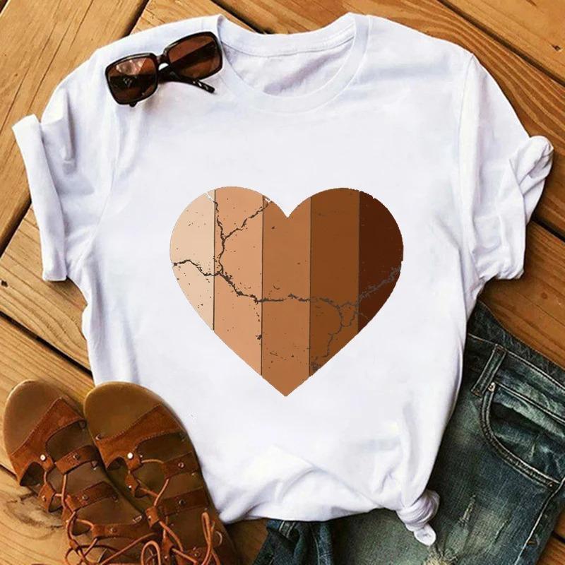 Black Girls African White Fashion Women TShirts Harajuku Cartoon Clothing Short Sleeve Summer Tees Casual FeUnisex Tops ONeck