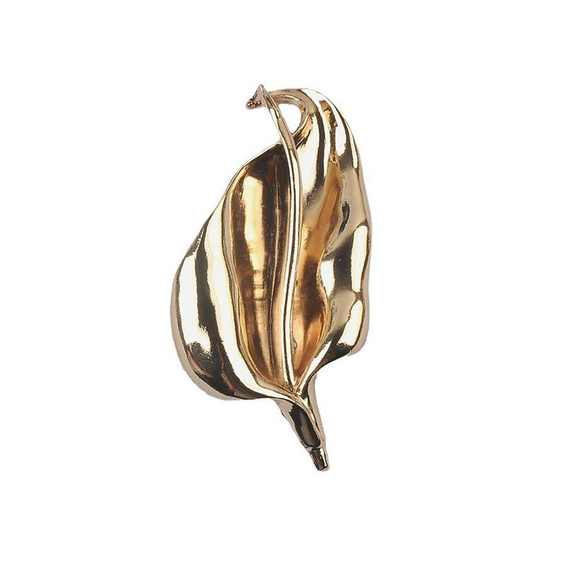 Винтажная металлическая брошь в виде листьев ириса для женщин, уникальный нежный костюм, корсаж, аксессуары, ювелирные изделия для вечеринок