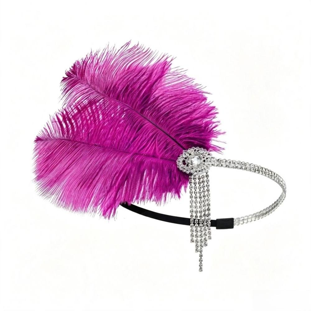 Vintage Feather Headband Retro Gatsby Headpiece Accessories Flapper Headband Wedding