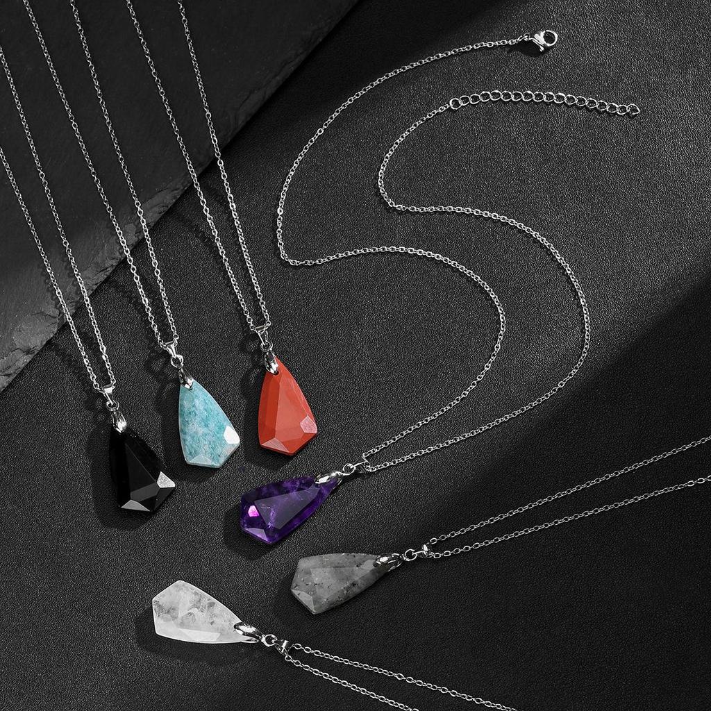 Богемское ожерелье с подвеской из аметиста