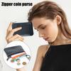 Faux Leather Coin Purse Money Bag with Zipper Closure Cash Bag Pocket Wallet for Bills Coins Keys Cards Men And Women