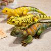 50cm Kawaii Lifelike Green Yellow Lizard Figurine Model Cute Reptile Lizard Plush Toys Simulation Animal Stuffed Doll Gifts