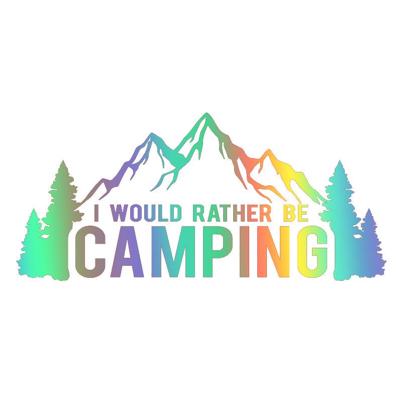 LYKX Я бы лучше был в кемпинге Наклейка на автомобиль Автомобили Мотоциклы Внешние аксессуары Виниловая наклейка для Toyota Honda Lada