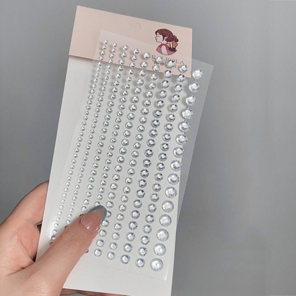 Наклейки-тату, клейкая наклейка для лица, украшение для волос, стразы, длинная полоса со стразами, наклейка