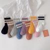 1 Pair Calf Sock for Children Boy Girl Socks Spring Autumn Cotton Socks Solid Color Striped Calf Sock for Baby Stuff