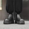 Men's Martin boots new winter short boots platform high-top leather shoes one-pedal British Chelsea boots 16896-J