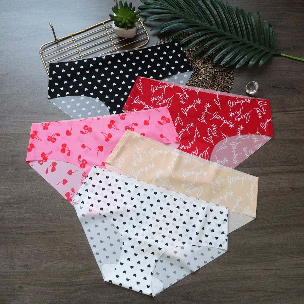 Women's Thin Anti Bacterial Seamless Ice Silk Breathable Low Rise Briefs One Piece Underwear