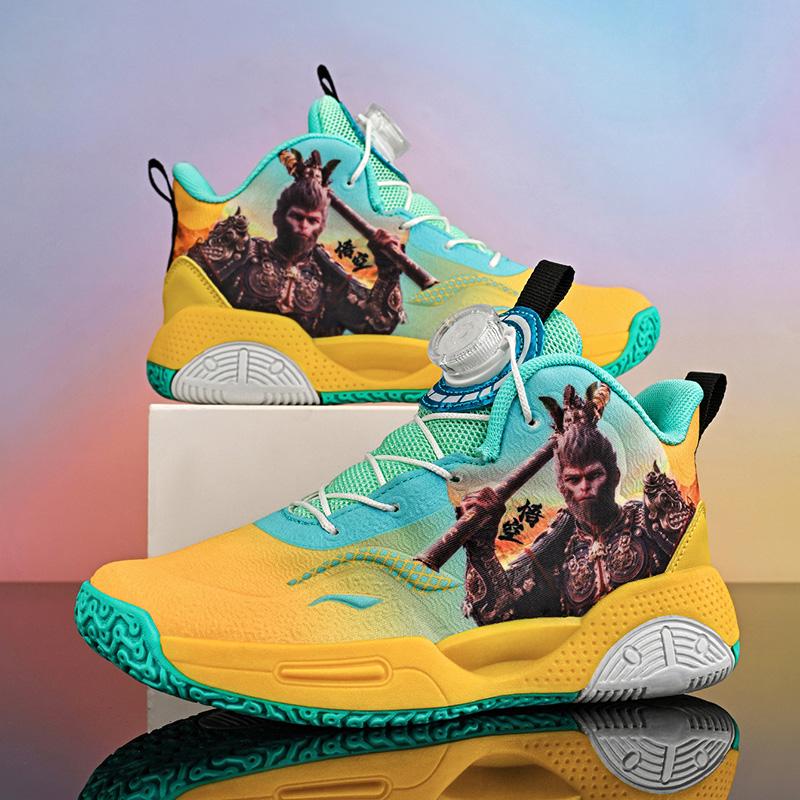 Wukong Fashion Children Sneakers Sport Basketball Shoes Casual Breathable Kids Sneakers Light Boys Girls Running Shoes Anime Cosplay Kids Mesh Shoes