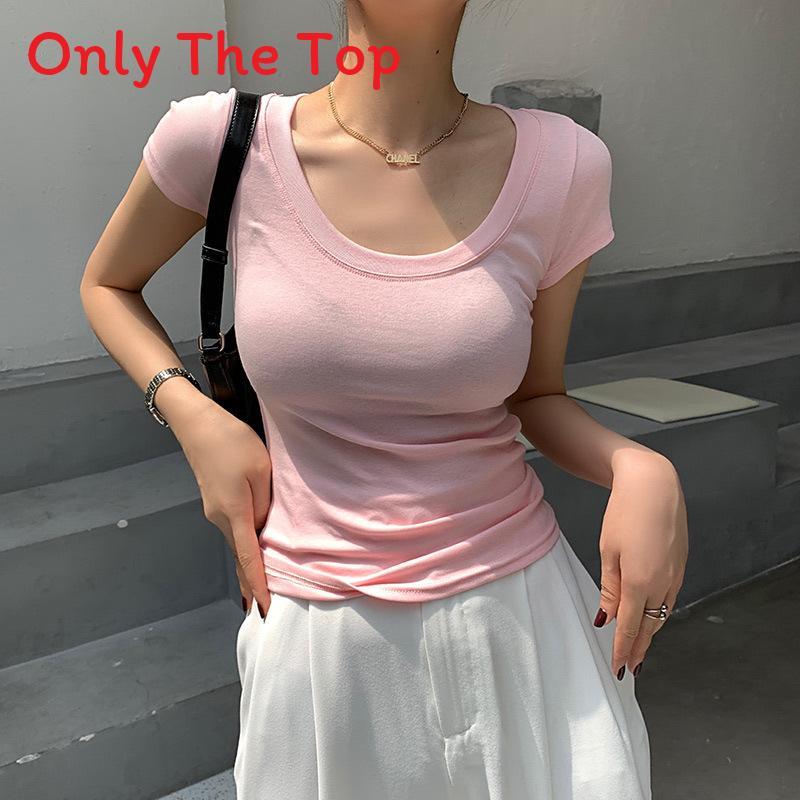 Cotton Short Sleeve T Shirt For Women With Crew Neck And Slim Fit For Summer Casual Wear