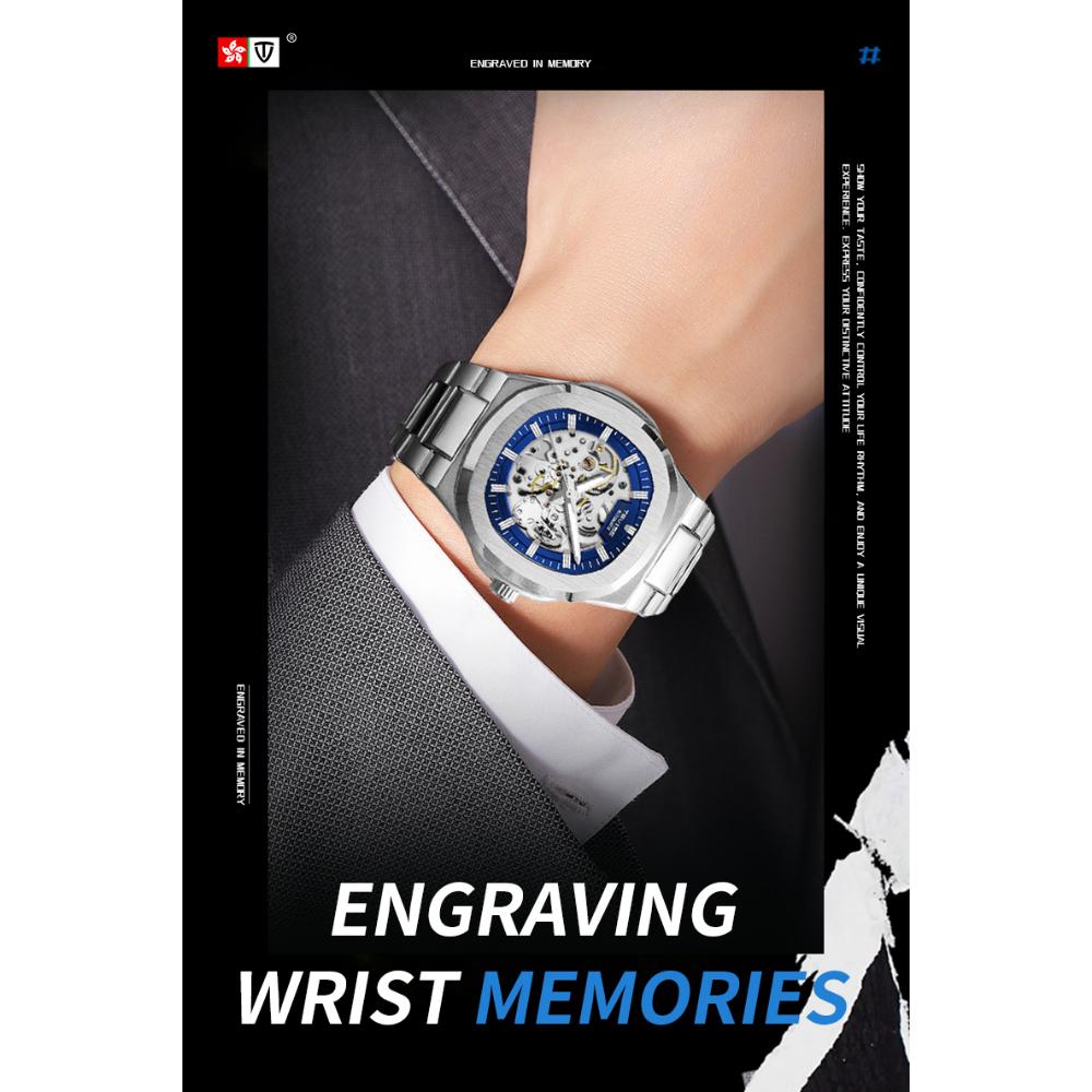 Men Luxury Mechanical Watches Waterproof Automatic Design Business Wrist Watches