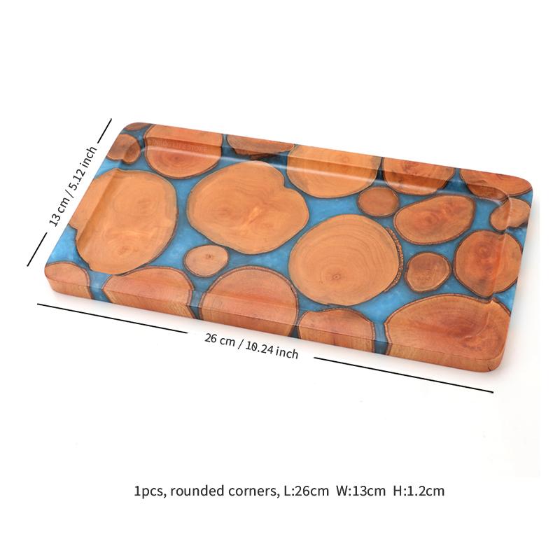 Поднос из дерева ручной работы, бревна личи и смола, новый дизайн, креативный сервировочный поднос, отель, дом, праздничные обеденные тарелки, посуда