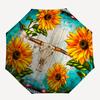 1pc Sunflower Skull Decorative Auto-Fold Umbrella with One-Touch Open/Close - 8 Reinforced Ribs for Windproof Stability,  yy251118152