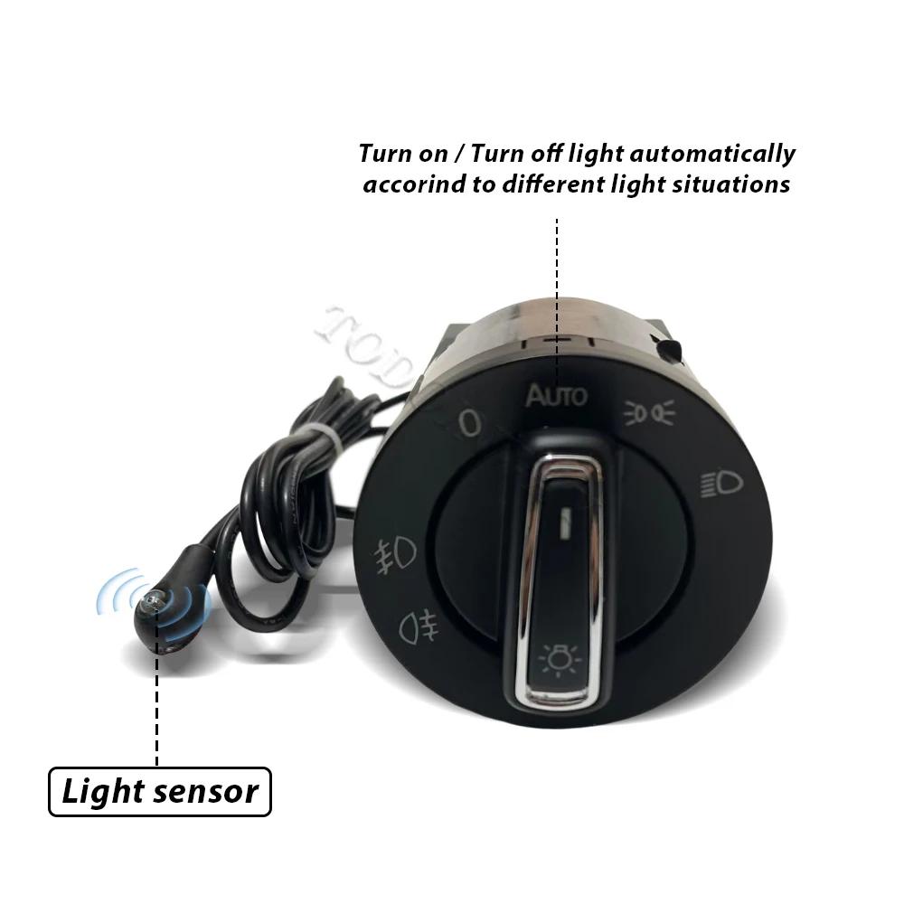 LED car AUTO headlight switch button sensor fog light dash for VW Polo 9N 9N3 Golf 4 Jetta MK4 Sharan 2003 2005 Lupo accessories