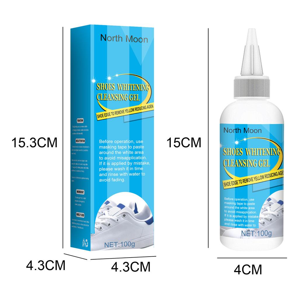Cleaning Shoes Whitening Gel Shoes Cleaner Shoe Brush Shoe Cleaning  With Tape