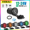 Kebidu 5V 3.1A 12V Dual USB автомобильное зарядное устройство с панелью водонепроницаемый адаптер питания розетка для транспортного средства лодки грузовика мотоцикла